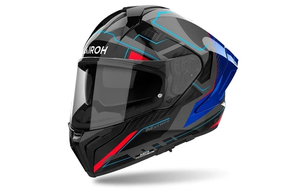 AIROH MATRYX ROCKET BLUE RED GLOSS KASK ürün görseli 1
