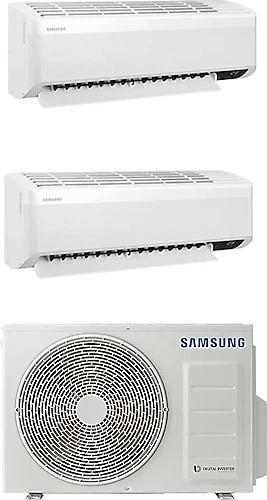 Samsung Wind Free Multi Tek Yön Kaset 1+2 Sistem (AJ050TXJ2KH/EA) 2x9000 Btu İç 5,2 kw Dış Ünite ürün görseli 1