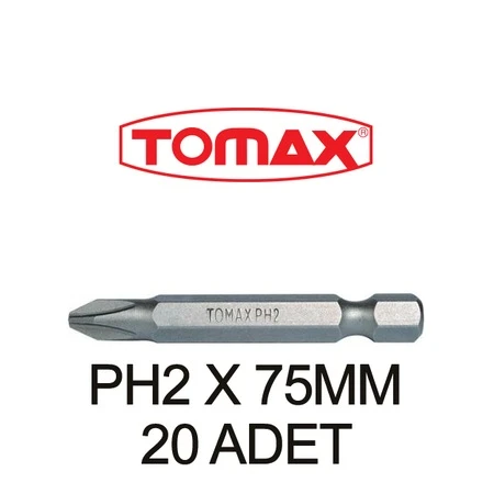 Tomax Ph2x75mm Yıldız Bits Uç 20 Adet ürün görseli 1