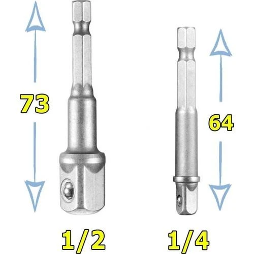 Rico KK1314 1/2" 1/4" Lokma Adaptörü Bits Uç Seti 2 Parça ürün görseli 1