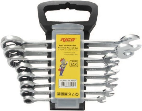 Rico RC1049 Cırcırlı Kombine Anahtar Takımı Seti 8-19 Mm ürün görseli 1