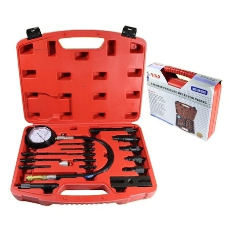 Rico 013-KK1123 Dizel Motor Kompresyon Test Kiti Cihazı 17 Parça ürün görseli 1