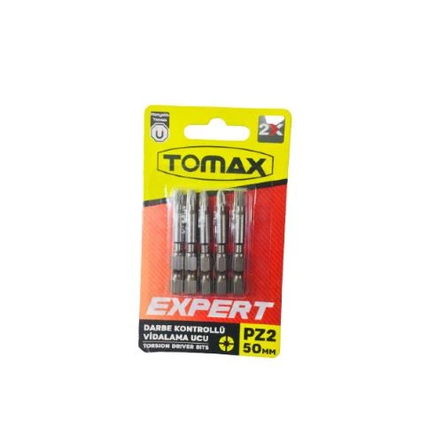 Tomax Pz2x50 Mm Expert Darbe Kontrollü Mıknatıslı Yıldız Bits Uç 5 Li Paket ürün görseli 1