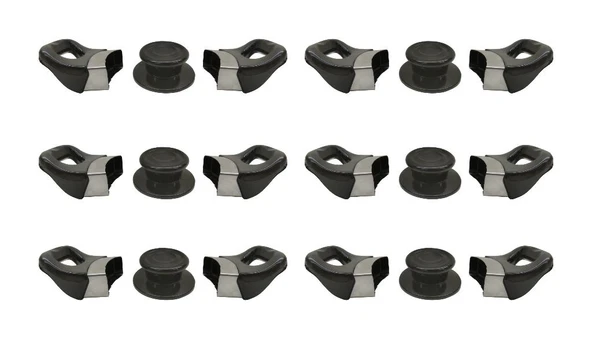 Nalburkent Tencere Tava Sahan Cam Ve Metal Kapak Kulpu Yasemin Lüks Tepeli Siyah 6 Set ürün görseli 1