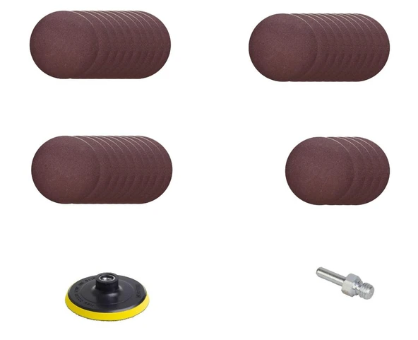 Nalburkent Cırt Zımpara Seti 115 mm + Matkap Aparatı - 37 Parça ürün görseli 1