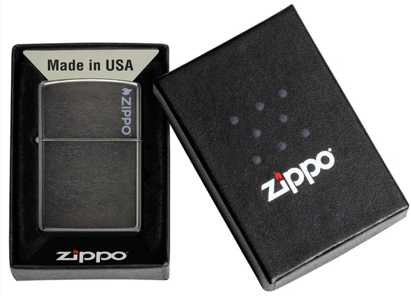 Zippo Classic Grey Logo Dizayn Çakmak - Resim 5