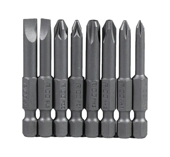 Rico 005-KK1130 Yıldız Düz Bits Uç Seti Ph+Pz+Sl 8 Parça 50 mm ürün görseli 1
