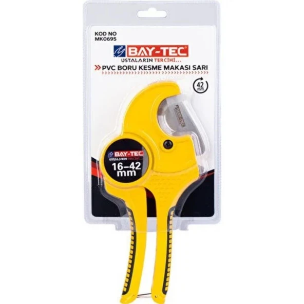 Bay Tec Pvc Boru Kesme Makası Sarı 16-42MM MK0695 ürün görseli 1