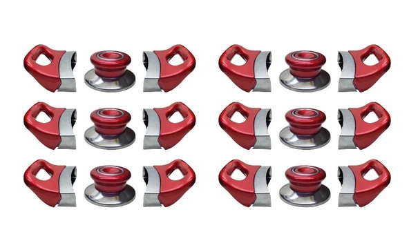 Tencere Tava Sahan Kulp ve Kapak Kulpu Yasemin Kırmızı 6 Set ürün görseli 1