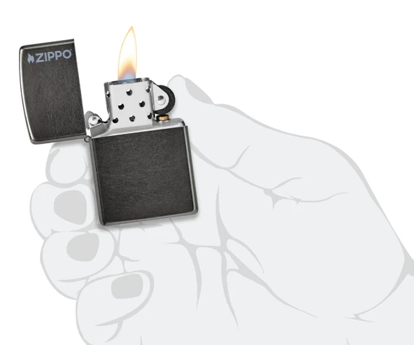Zippo Classic Grey Logo Dizayn Çakmak - Resim 4