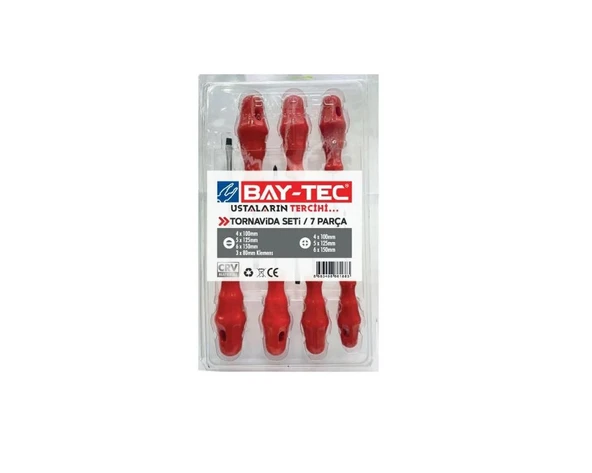 Bay-Tec MK4508-04 Tornavida Klasik Set Yıldız-Düz 7 Parça ürün görseli 1