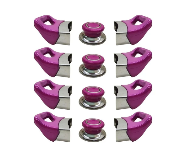 Tencere Tava Sahan Kulp ve Kapak Kulpu Fuşya Pembe 4 Set ürün görseli 1