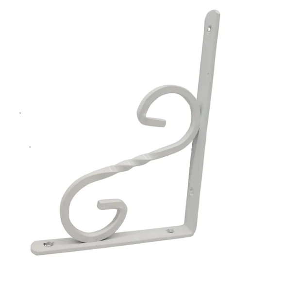 Beşel Ferforje Raf Altı Parlak Beyaz 15,5x11,5x1,4 cm No:1 (2 Adet) ürün görseli 1