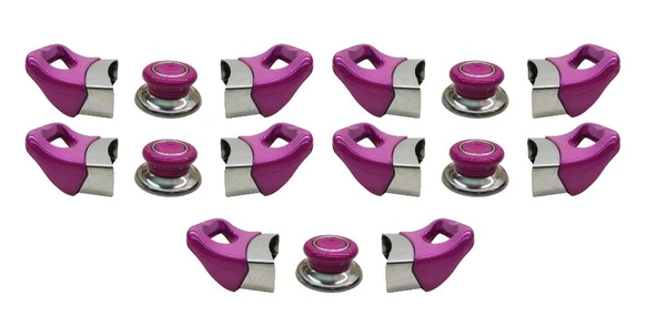 Tencere Tava  Sahan Kulp ve Kapak Kulpu Fuşya Pembe 5 Set ürün görseli 1