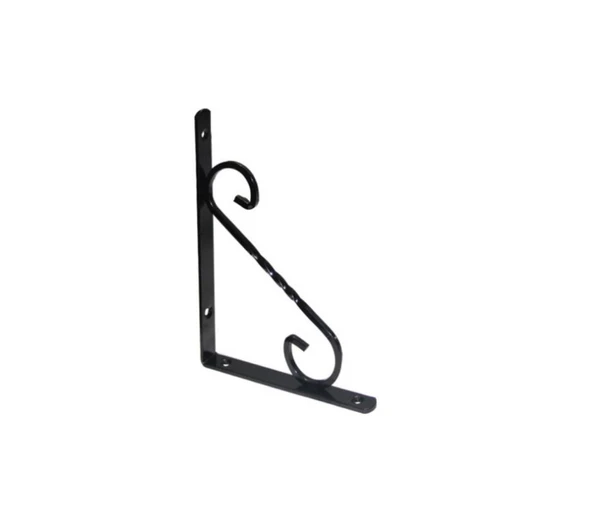 Beşel Ferforje Raf Altı Raf Demiri Mat Siyah 20x15x1,8 cm No:2 ürün görseli 1