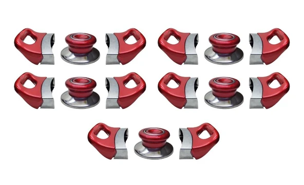 Tencere Tava Sahan Kulp ve Kapak Kulpu Yasemin Kırmızı 5 Set ürün görseli 1