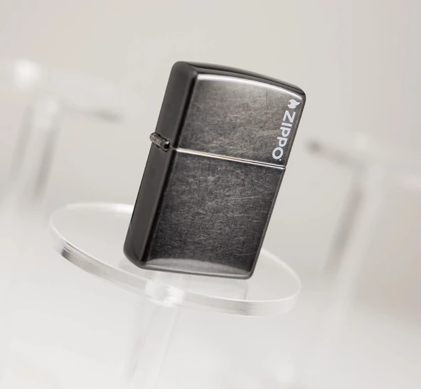 Zippo Classic Grey Logo Dizayn Çakmak - Resim 6