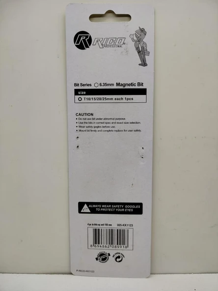 Rico Mıknatıslı Torx Bits Uç Seti 4 Parça KK1123 - Resim 3