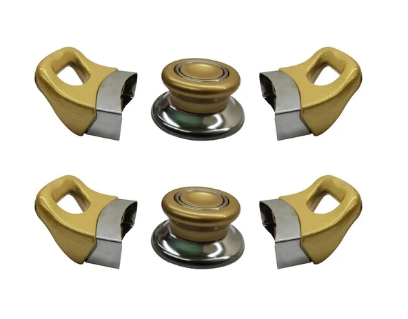Tencere Tava Sahan Kulp ve Kapak Kulpu Altın Sarı Gold 2 Set ürün görseli 1