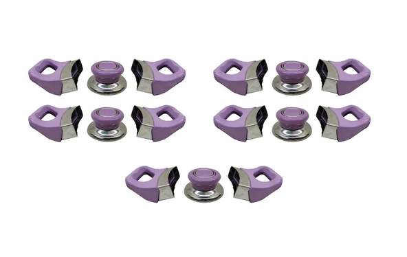 Tencere Tava Sahan Kulp ve Kapak Kulpu Lila 5 Set ürün görseli 1