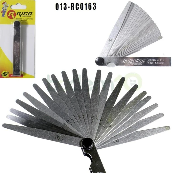Rico RC0163 Sentil Feeler Çakısı 0.05-1.00mm 20Pcs ürün görseli 1