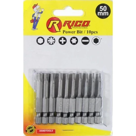 Rico 005-KK1131 10 Parça Torx Bits Uç Seti 50 mm ürün görseli 1