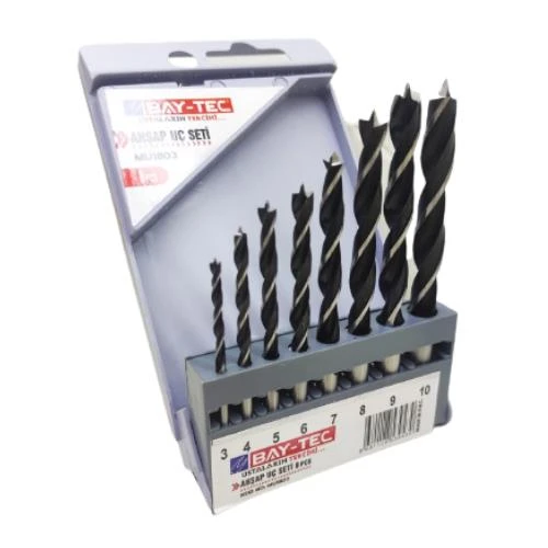 Bay-Tec MU1803 Ahşap Matkap Uç Seti Takımı 8 Parça 3-10Mm ürün görseli 1