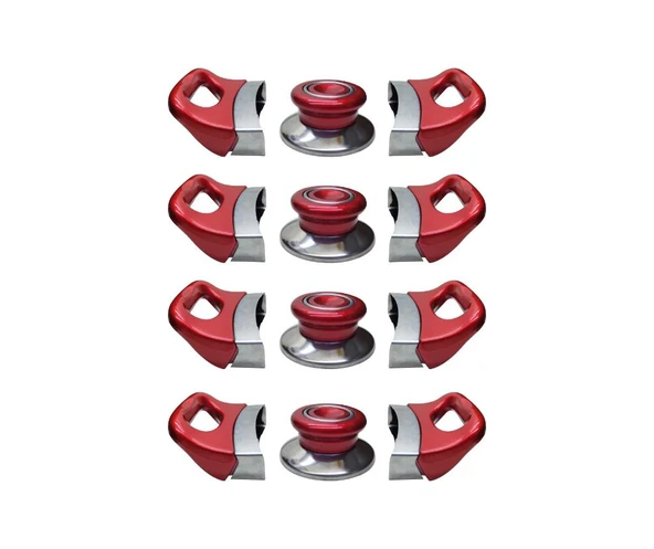 Tencere Tava Sahan Kulp ve Kapak Kulpu Kırmızı 4 Set ürün görseli 1