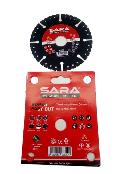 Sara S759 Çok Amaçlı Kesme Diski 115mm ürün görseli 1