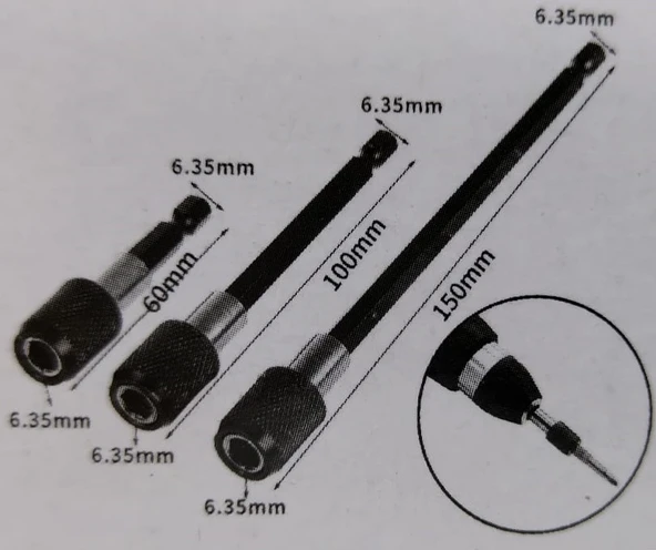 BN5 Bits Uzatma Seti 3 Parça - Resim 5
