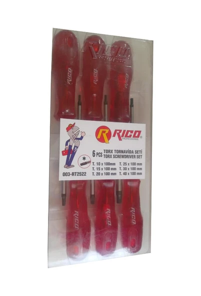 Rico Torx Tornavida Seti 6Parça 003-RT2522 - Resim 3