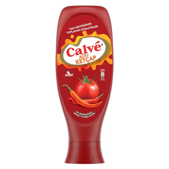 Calve Ketçap Acılı 610 gr x 3 Adet - Resim 2