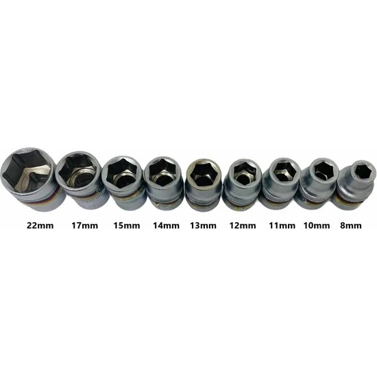 Euro Tools Socket Set 1/2'' Krom Lokma Seti 11 Parça - Resim 2