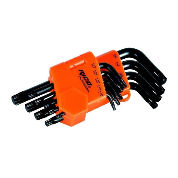 Rico RC3199 Torx Uçlu Alyan Anahtarı Set Takımı Kısa 9 Parça ürün görseli 1