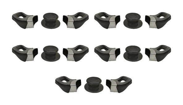Nalburkent Tencere Tava Sahan Cam Ve Metal Kapak Kulpu Yasemin Lüks Tepeli Siyah 5 Set ürün görseli 1