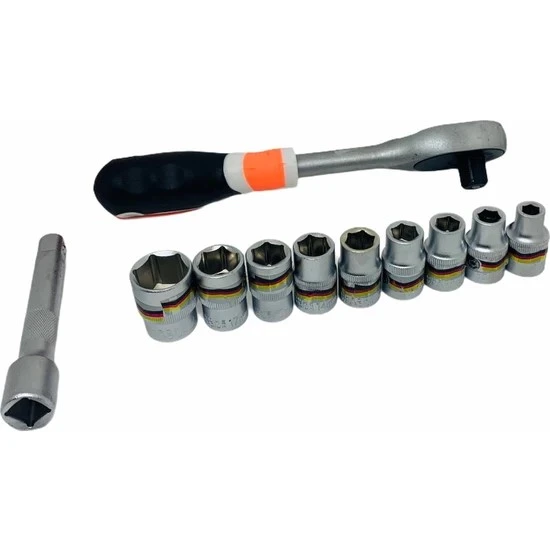 Euro Tools Socket Set 1/2'' Krom Lokma Seti 11 Parça ürün görseli 1