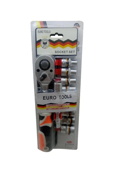 Euro Tools Socket Set 1/2'' Krom Lokma Seti 11 Parça - Resim 3