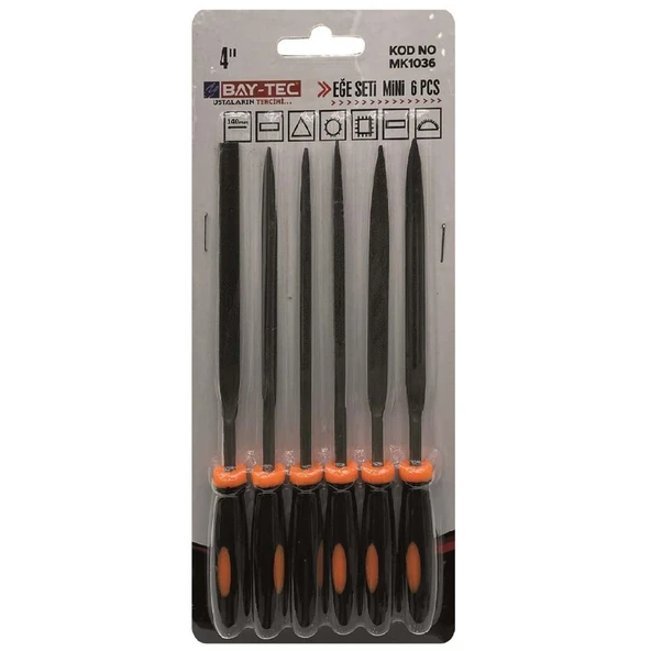 Bay-Tec Mini Eğe Seti Takımı 6 Parça Uzunluk 160 mm ürün görseli 1