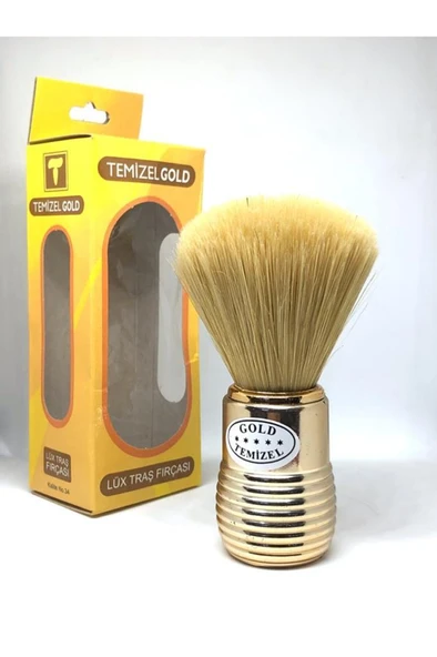 Temizel Gold Lüx Traş Sakal Fırçası Kıl Bakalit Saplı 1Ad ürün görseli 1