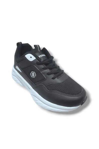 Queen Step 2110-25 Deri Anorak Anatomik Sneaker Siyah Beyaz 36-40 ürün görseli 1