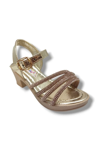 Yıldız Bebe 484-25 Taşlı Topıklu Kız Çocuk Sandalet 31-36 ürün görseli 1