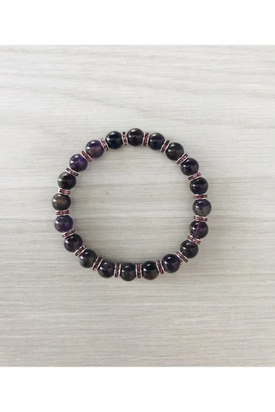 MK TASARIM Gerçek Ametist Taşı Bileklik MK100151 ürün görseli 1