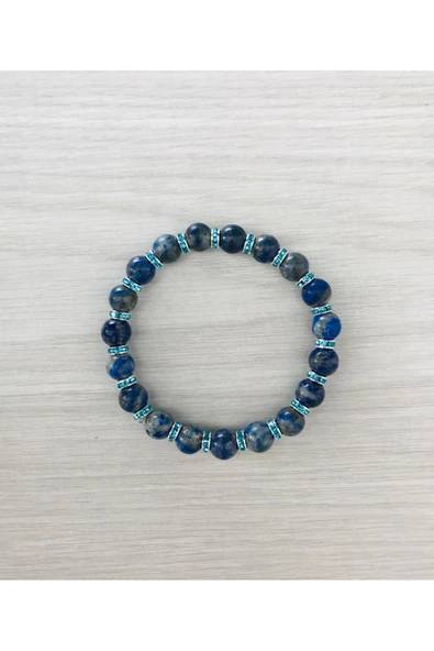 MK TASARIM Gerçek Lapis Lazuli Taşı Bileklik MK100154 ürün görseli 1