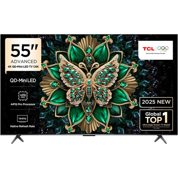 TCL 55C6K 4K UHD QD-MINILED 55" 144HZ GOOGLE TV ürün görseli 1