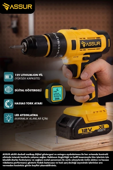 PTTAVM: Assur ASR232 12V Çift Akü Dijital Göstergeli Akülü