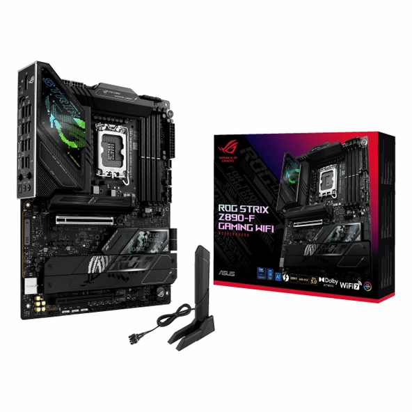 Asus ROG Strix Z890-F Gaming WiFi DDR5 (9066MHz)OC M.2 HDMI/DP/USB-C PCIe 5.0 1851P ATX Anakart ürün görseli 1