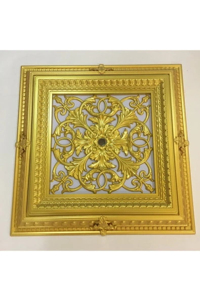 DECOGOLD Saray Tavan Göbek Panel 72cm*72cm Gold Içerisine Led Döşenebilir Panel ürün görseli 1