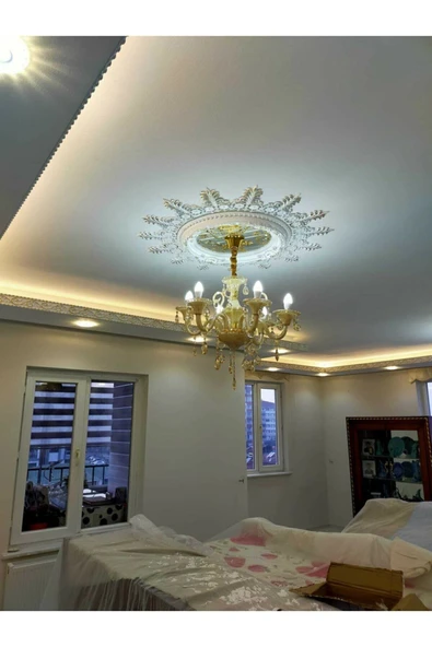 Decomarket Decozza Oval 90cm Bronz Saray Tavan Göbek - Resim 4