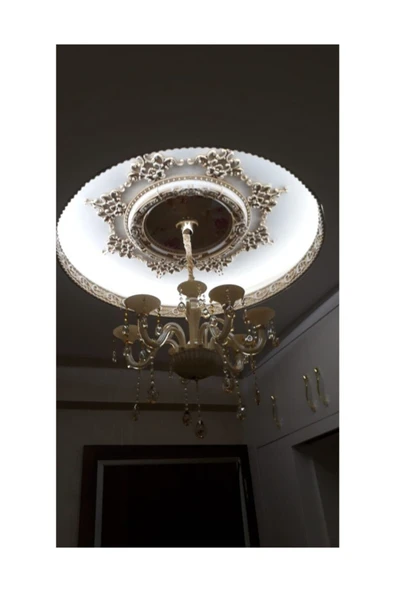 Decomarket Decogold 60 Cm Oval Bronz Saray Tavan - Resim 3