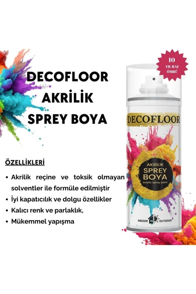 decofloor Akrilik Sprey Boya (400 ml) - Resim 2